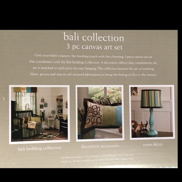 NEW IN BOX SET OF 3 Canvas BALI COLLECTION - Picture 2 of 5